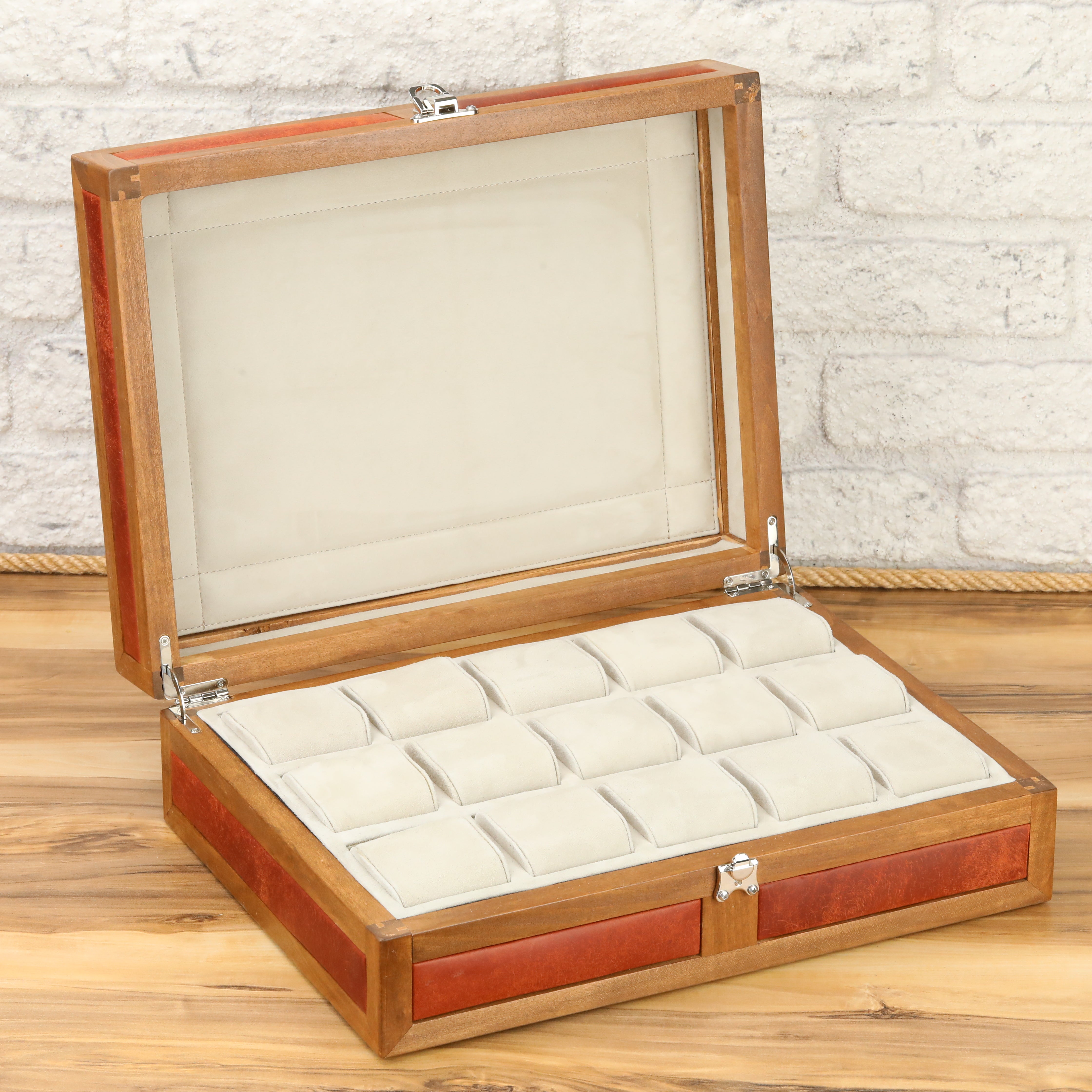 Heritage 15 Ahşap Saat Kutusu / Kahverengi