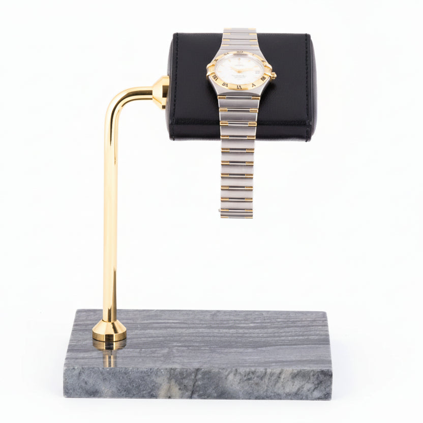 Black - White Mermer Saat Standı - ONYWATCH