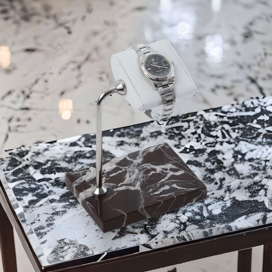 Rosso Mermer Saat Standı - ONYWATCH