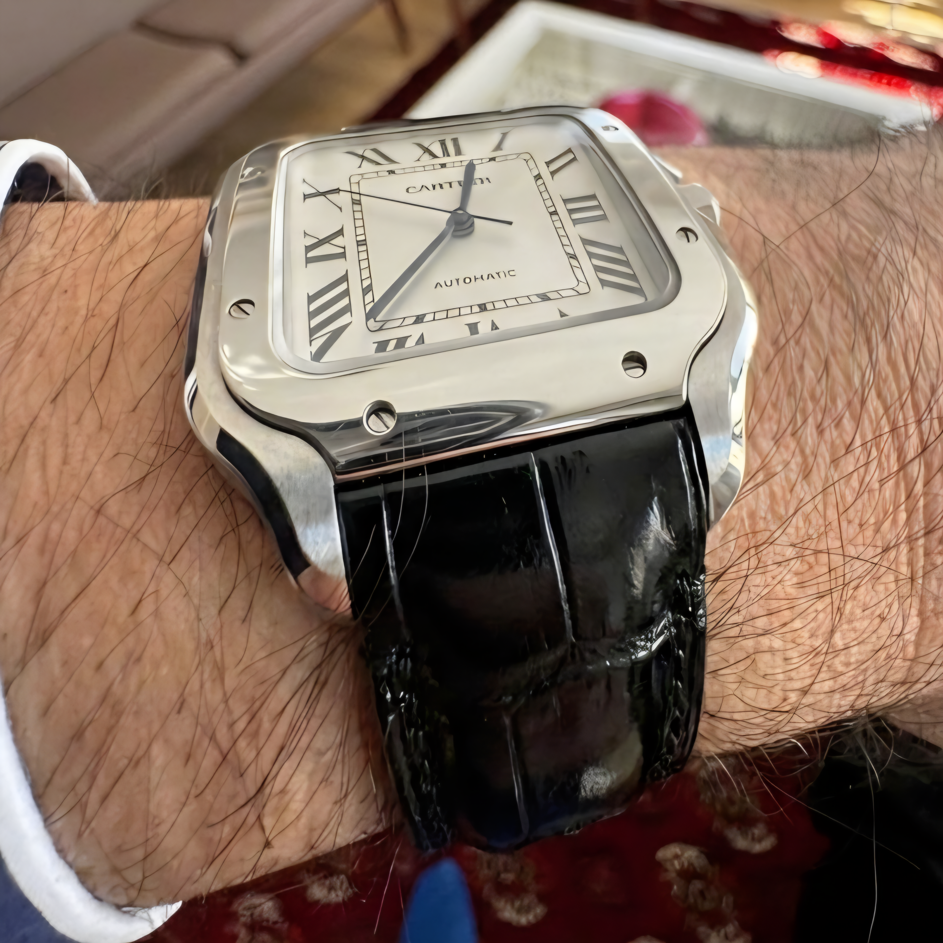 C. Santos Uyumlu Deri Kordon Siyah K.