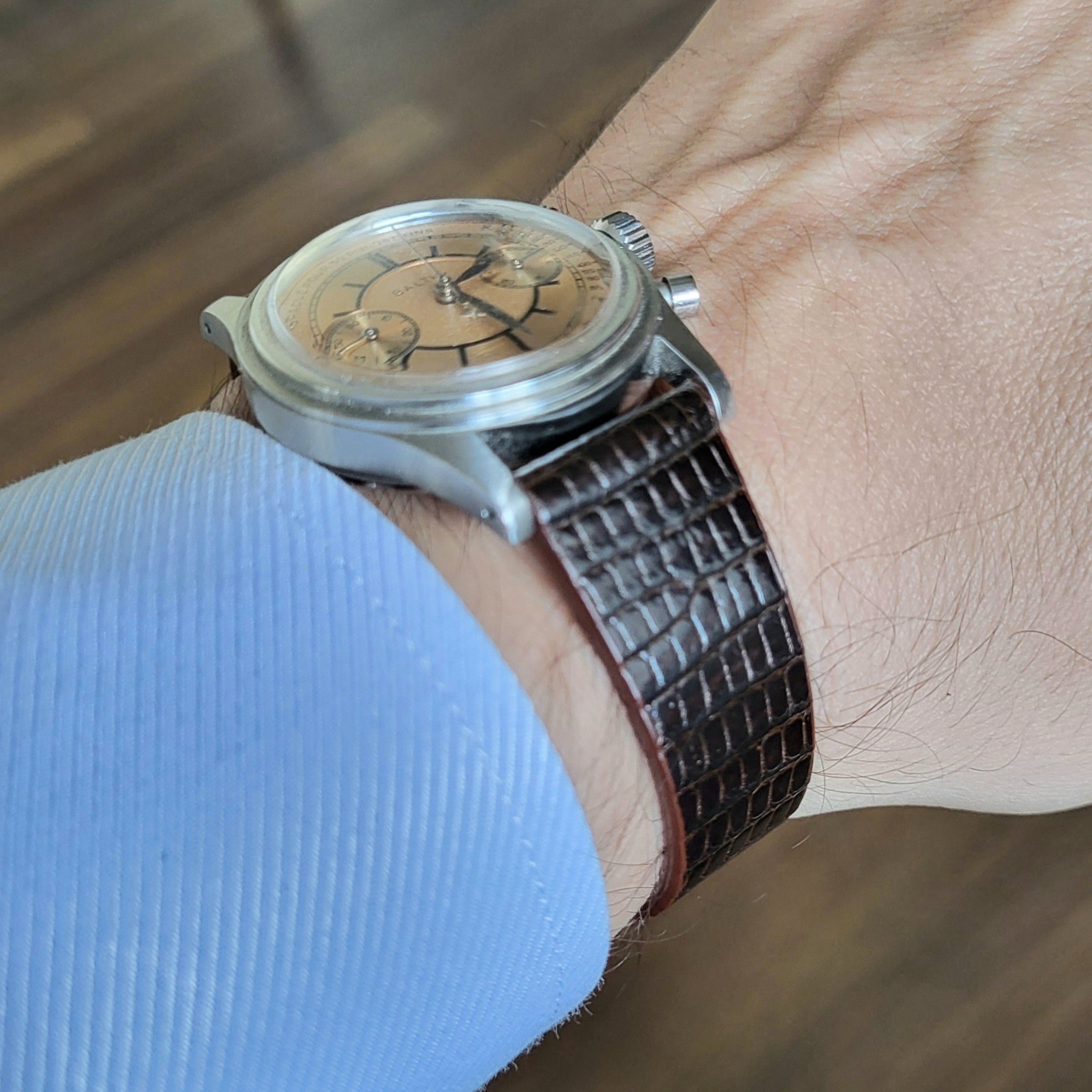 Gerçek egzotik deri 19 mm saat kordonu