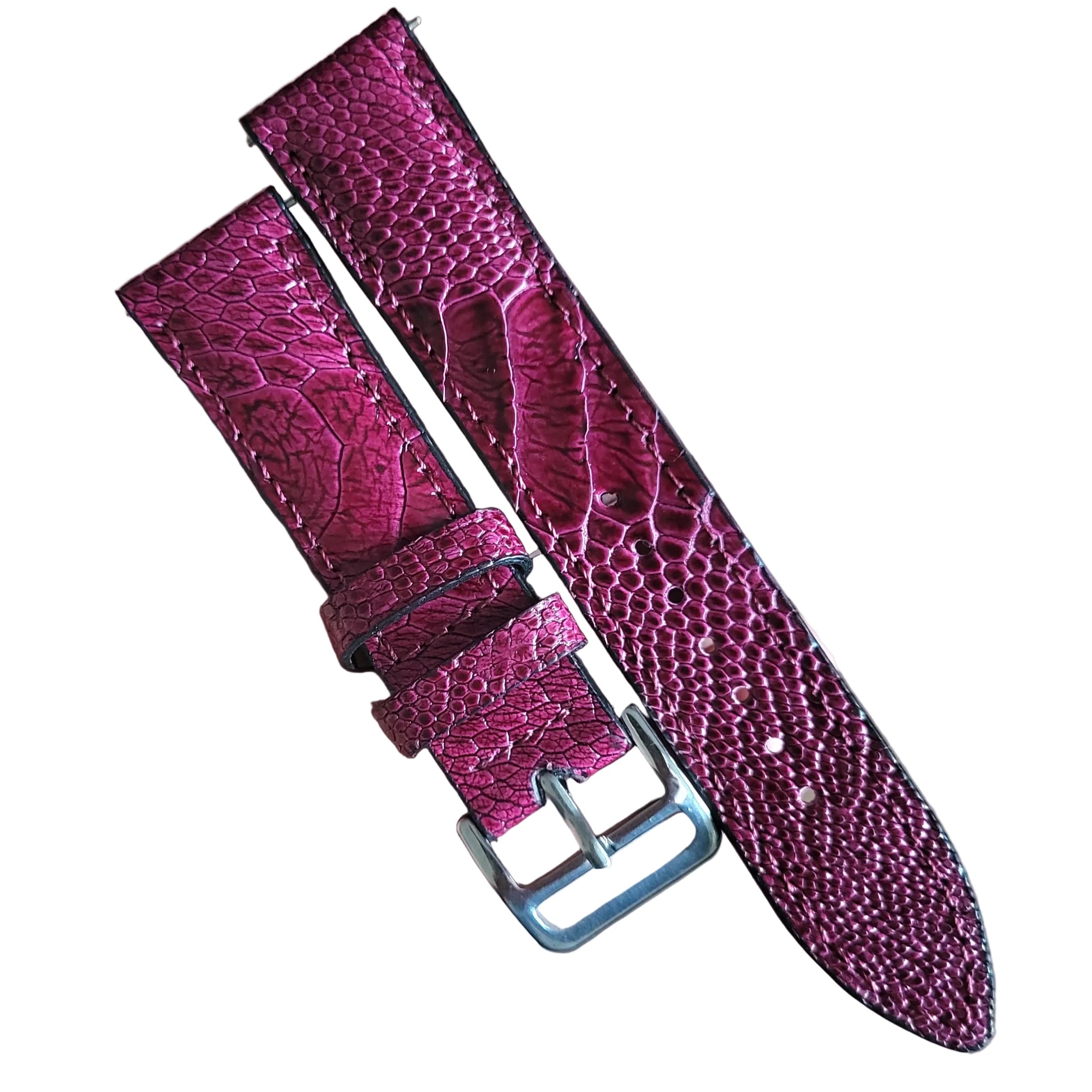 T-Rex Vişne Devekuşu Derisi Kordon