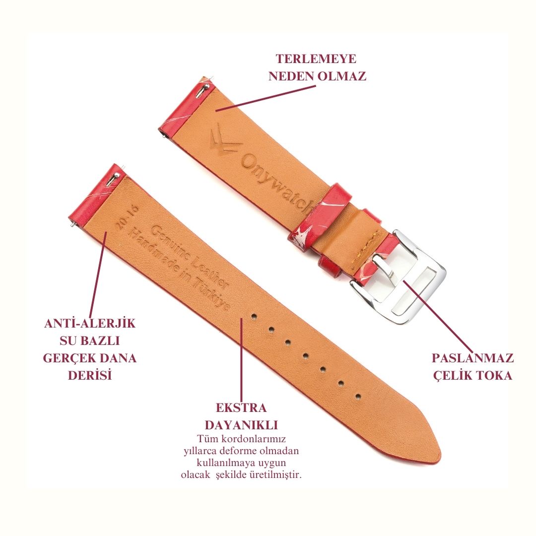 Apple Watch Deri Kordon - Kahve