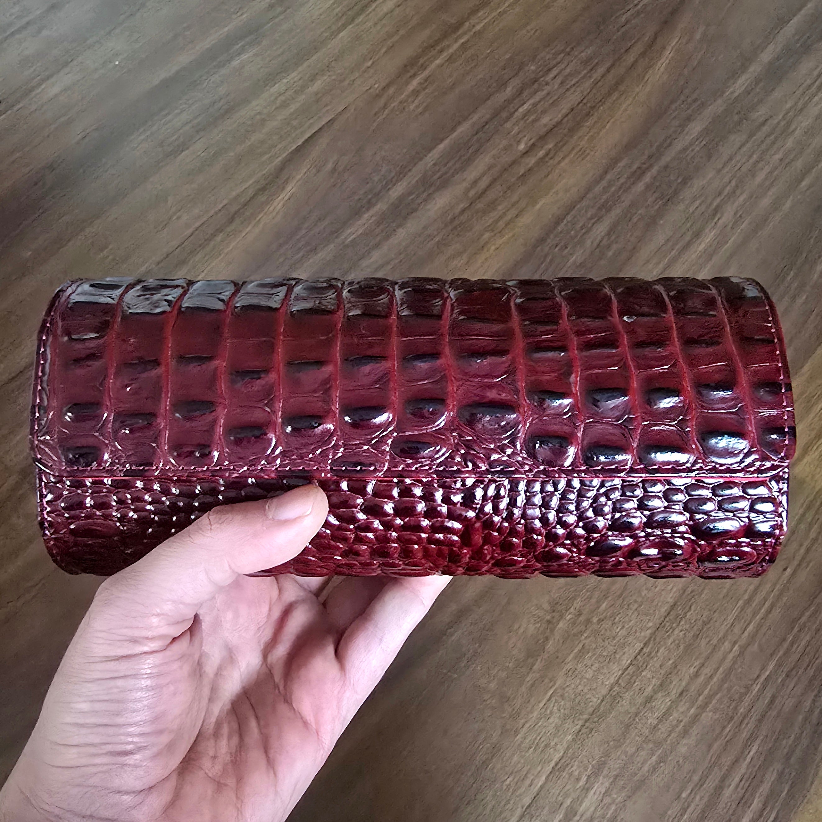 Burgundy Saat Seyahat Kutusu
