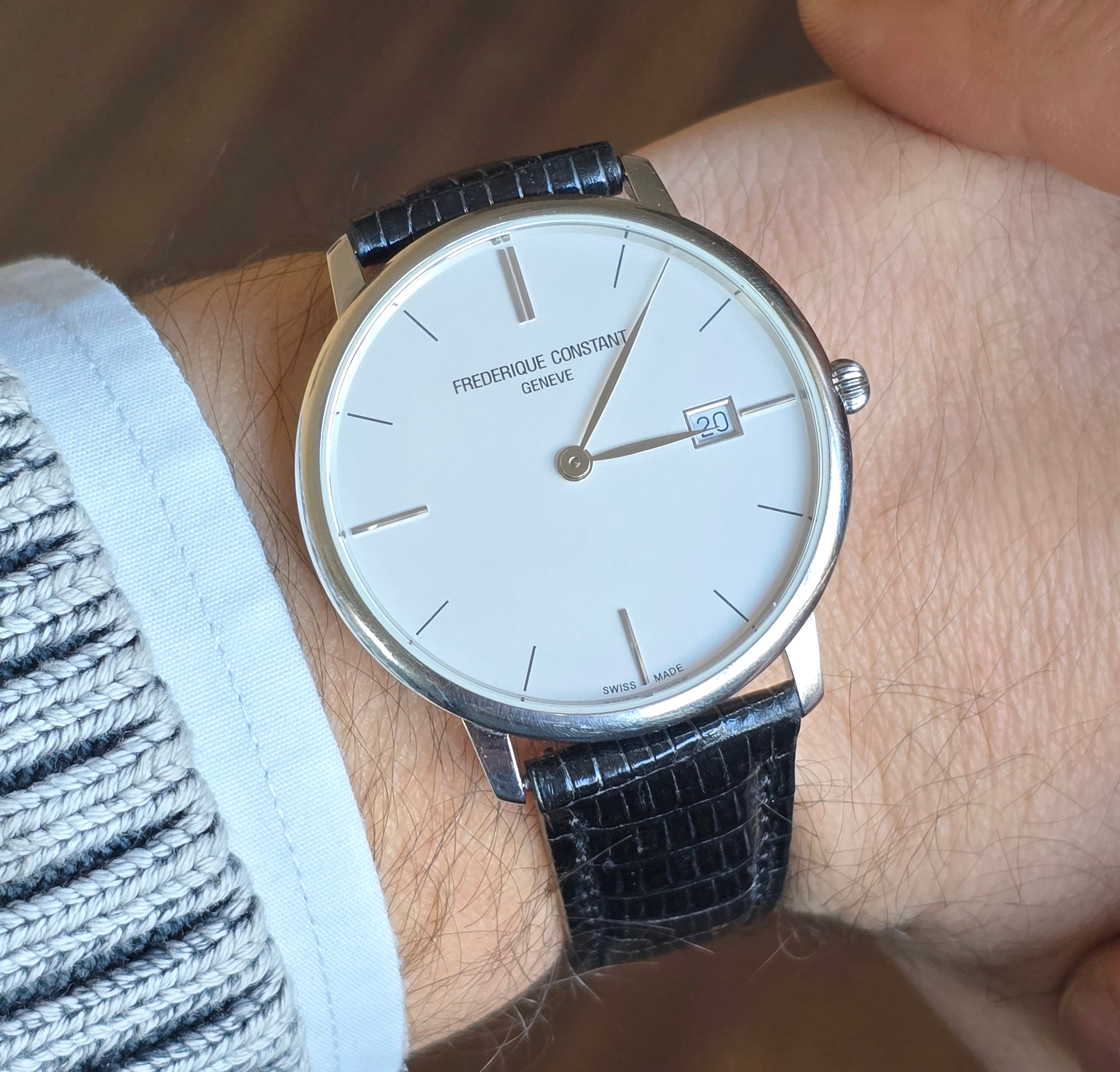 Lizard Kertenkele Derisi Siyah Kordon