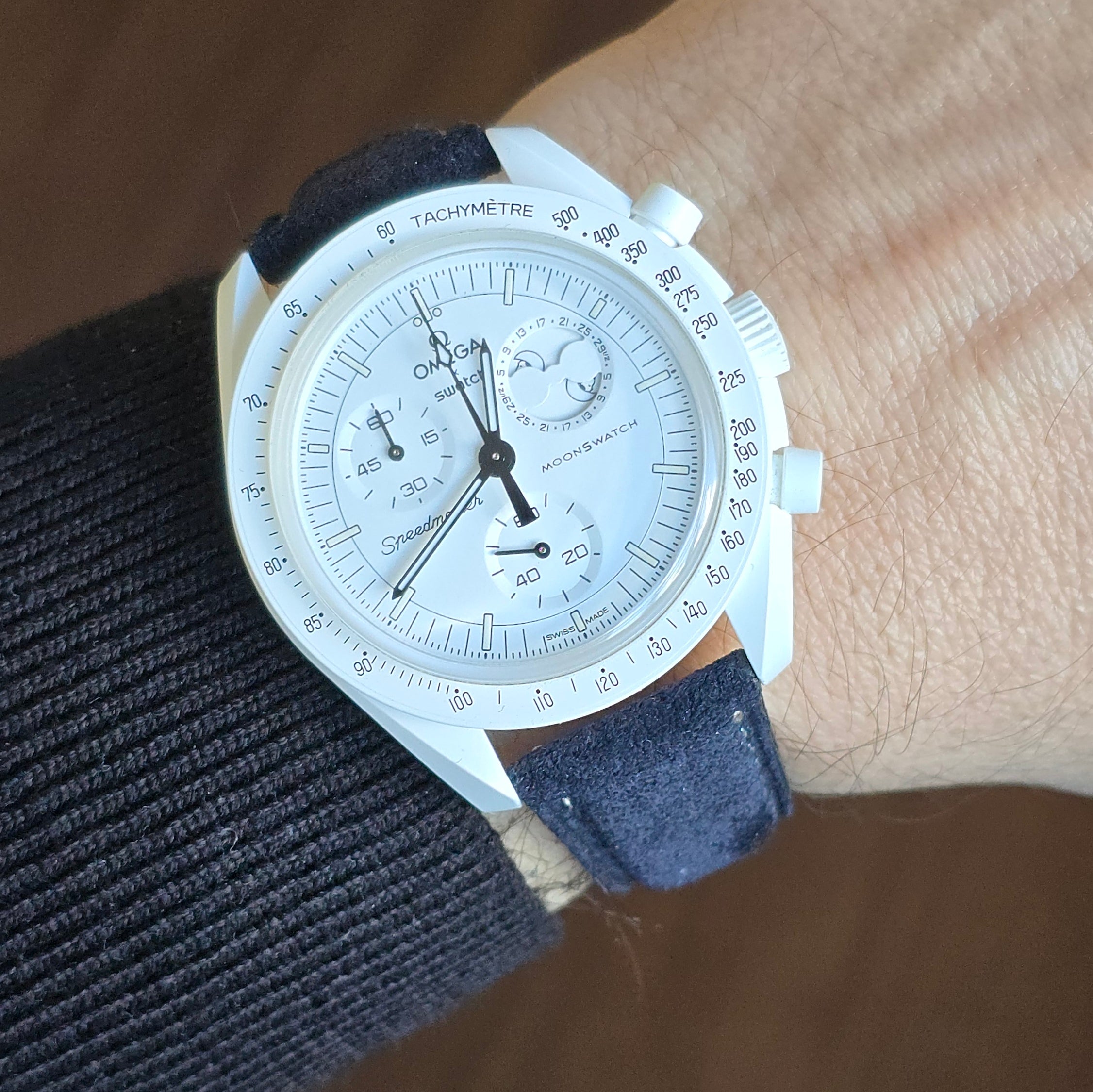 Koyu Lacivert Süet Kordon