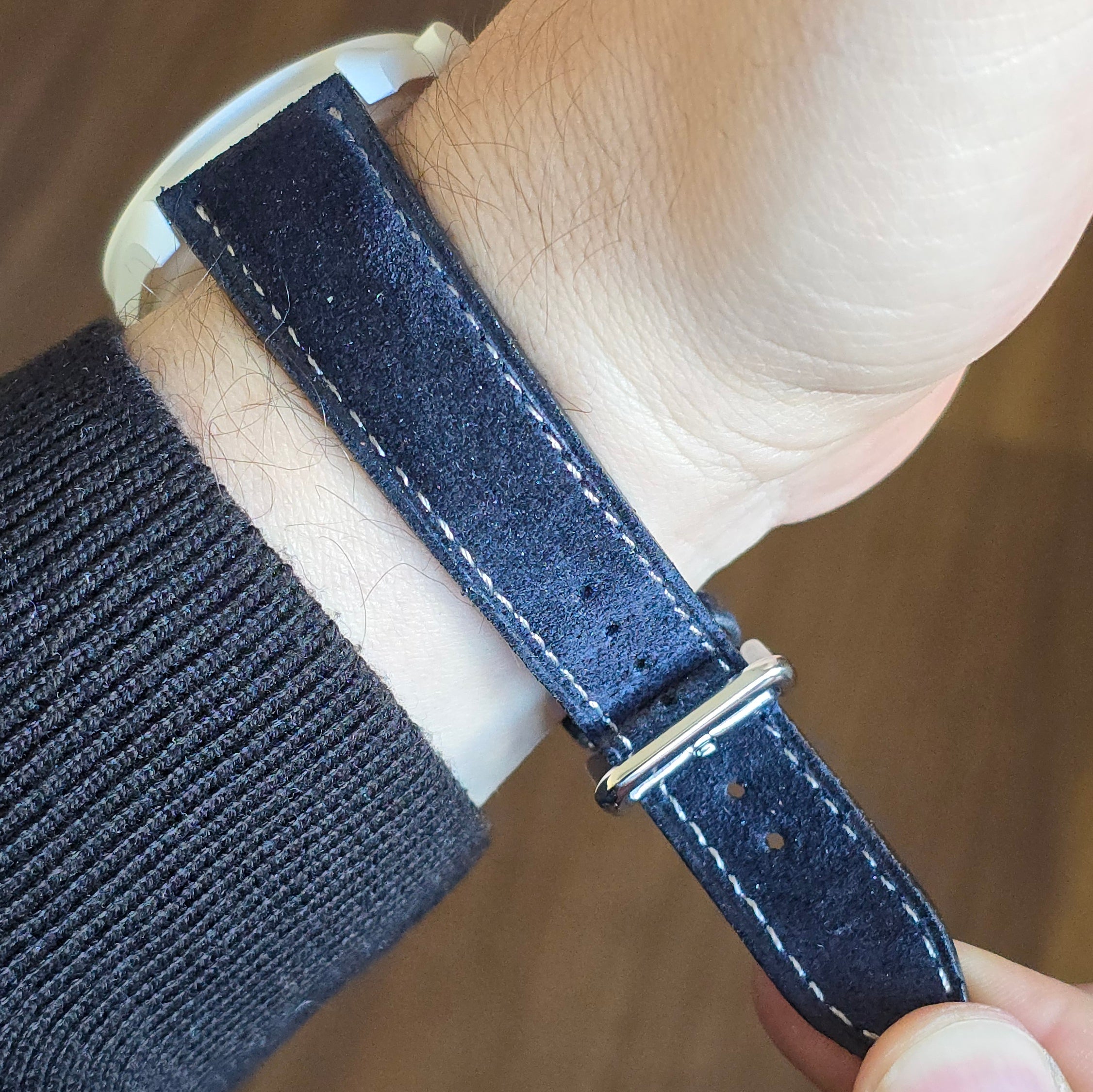 Koyu Lacivert Süet Kordon