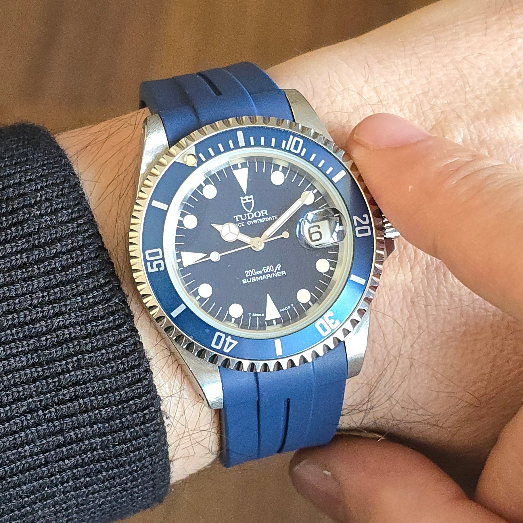 TDR. Lacivert FKM Entegre Kauçuk Kordon