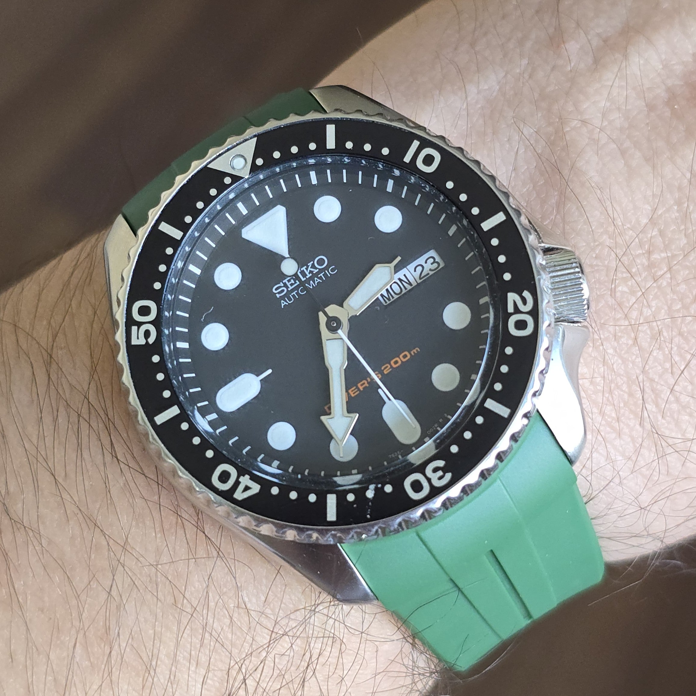 Seiko Yeşil FKM Entegre Kauçuk Kordon