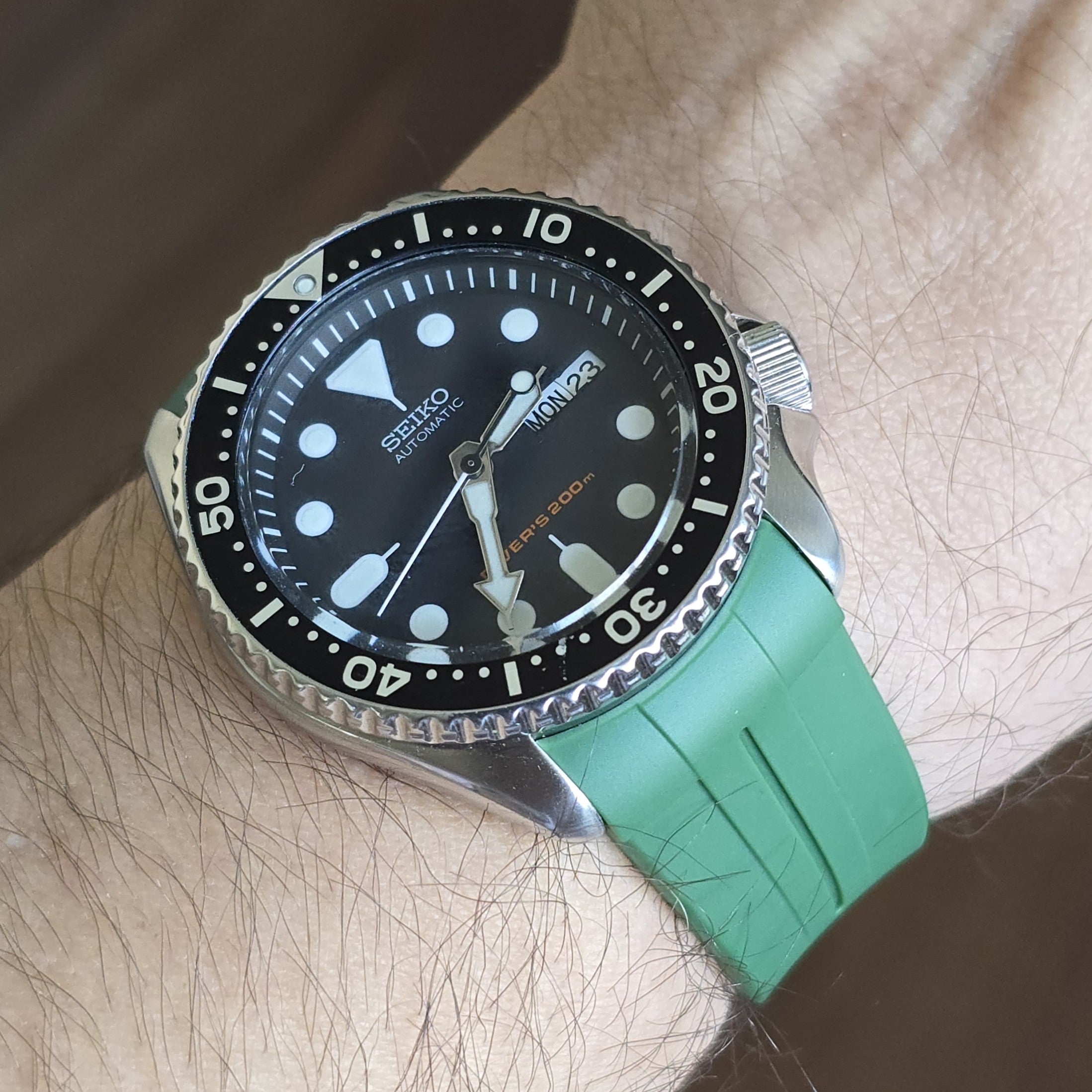 Seiko Yeşil FKM Entegre Kauçuk Kordon