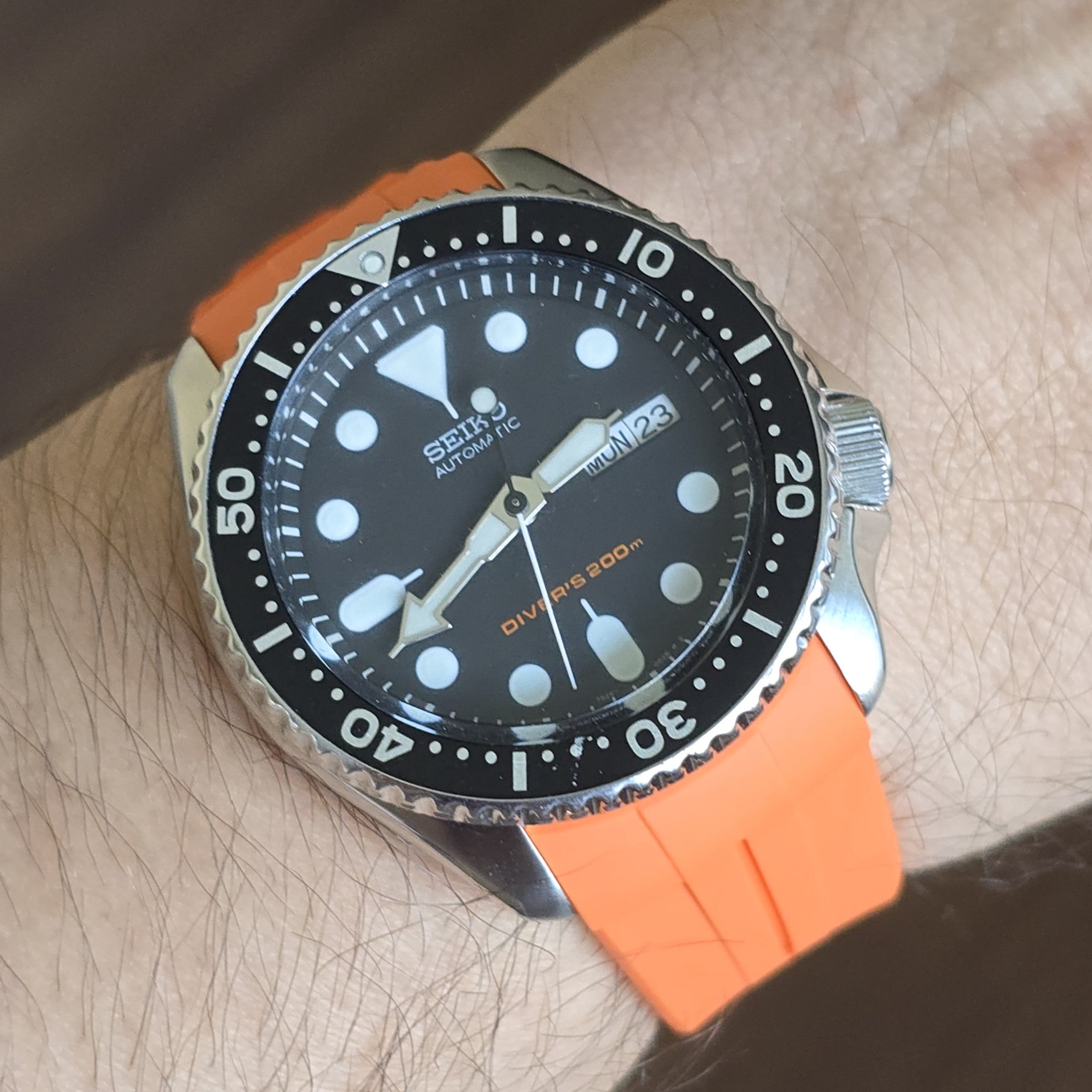 Seiko Turuncu FKM Entegre Kauçuk Kordon
