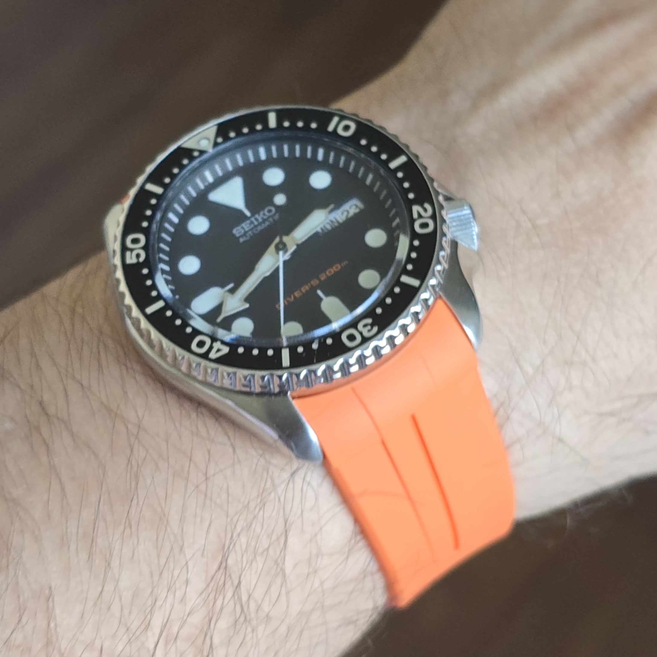 Seiko Turuncu FKM Entegre Kauçuk Kordon