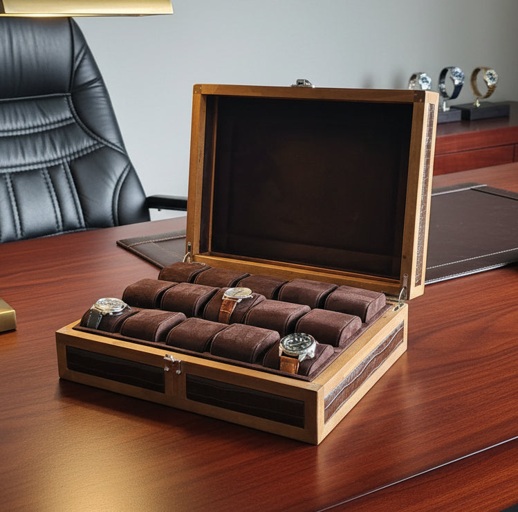 Heritage 15 Ahşap Saat Kutusu / Kahverengi