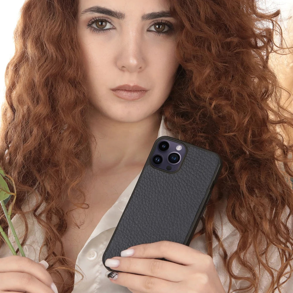 Togo Lacivert iPhone Deri Kılıf - ONYWATCH