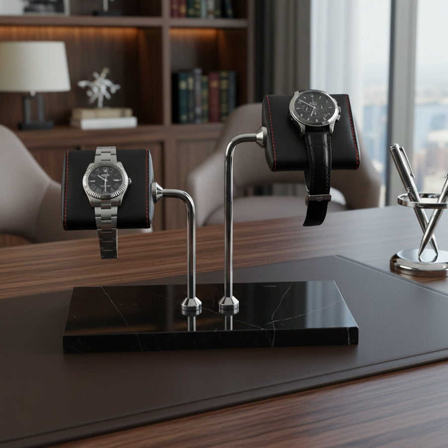 Nero Çiftli Mermer Saat Standı - ONYWATCH