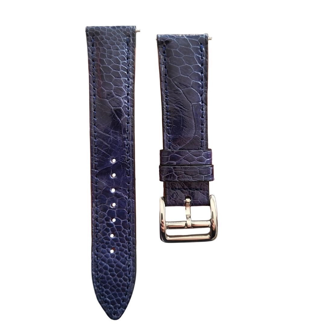 T-Rex Lacivert Devekuşu Derisi Kordon