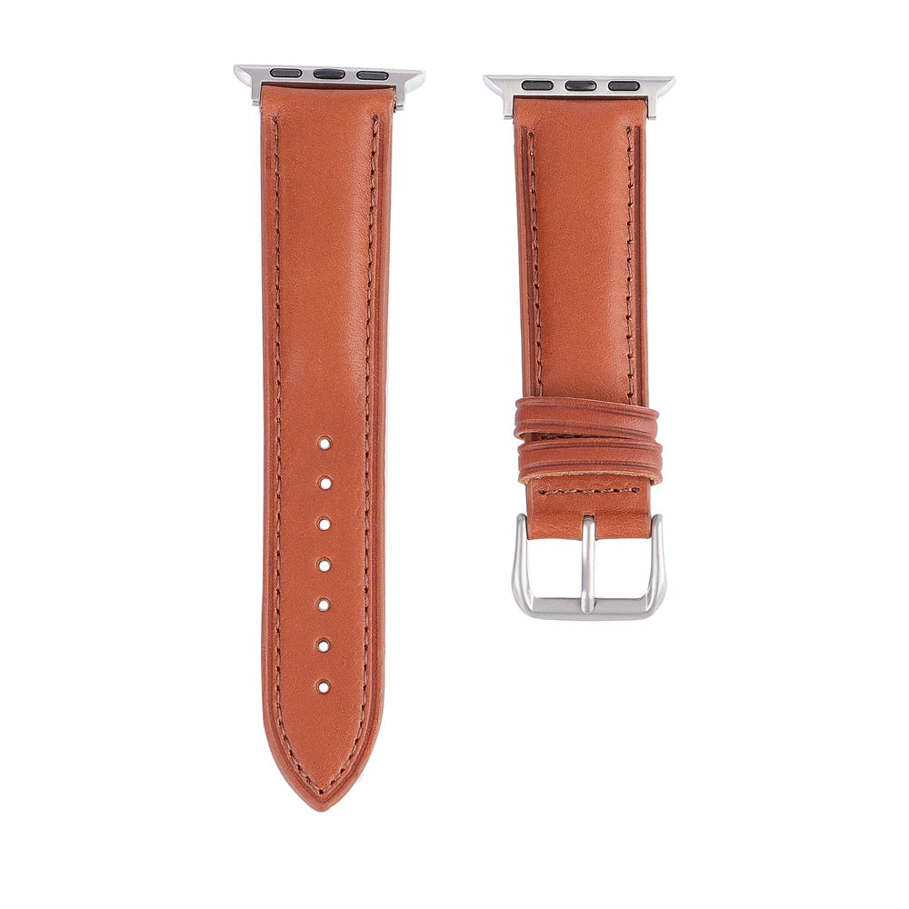 Apple Watch Deri Kordon - Taba - ONYWATCH