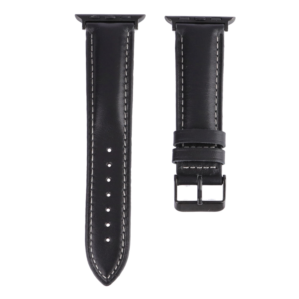 Apple Watch Deri Kordon - Siyah - B. Dikiş - ONYWATCH