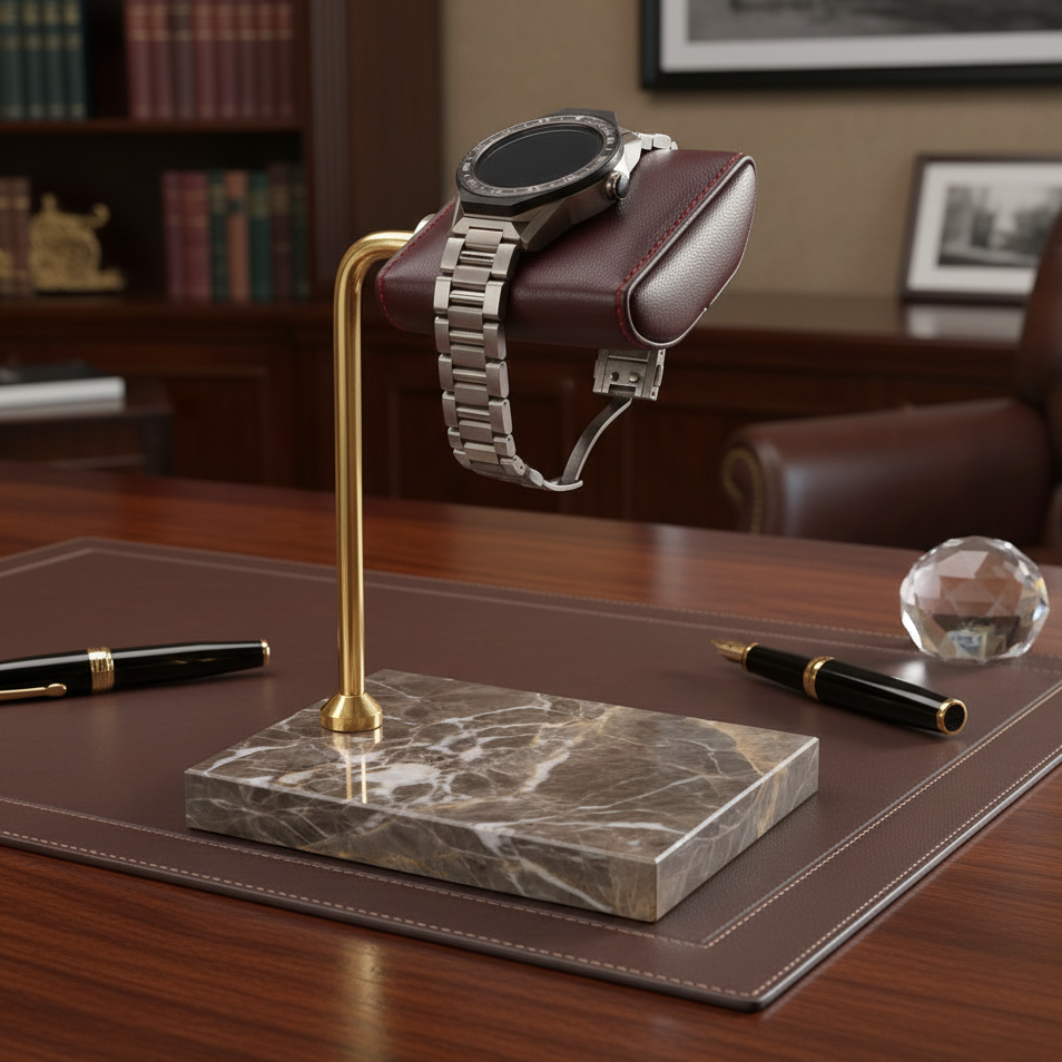 Grey Masaüstü Saat Standı Pirinç