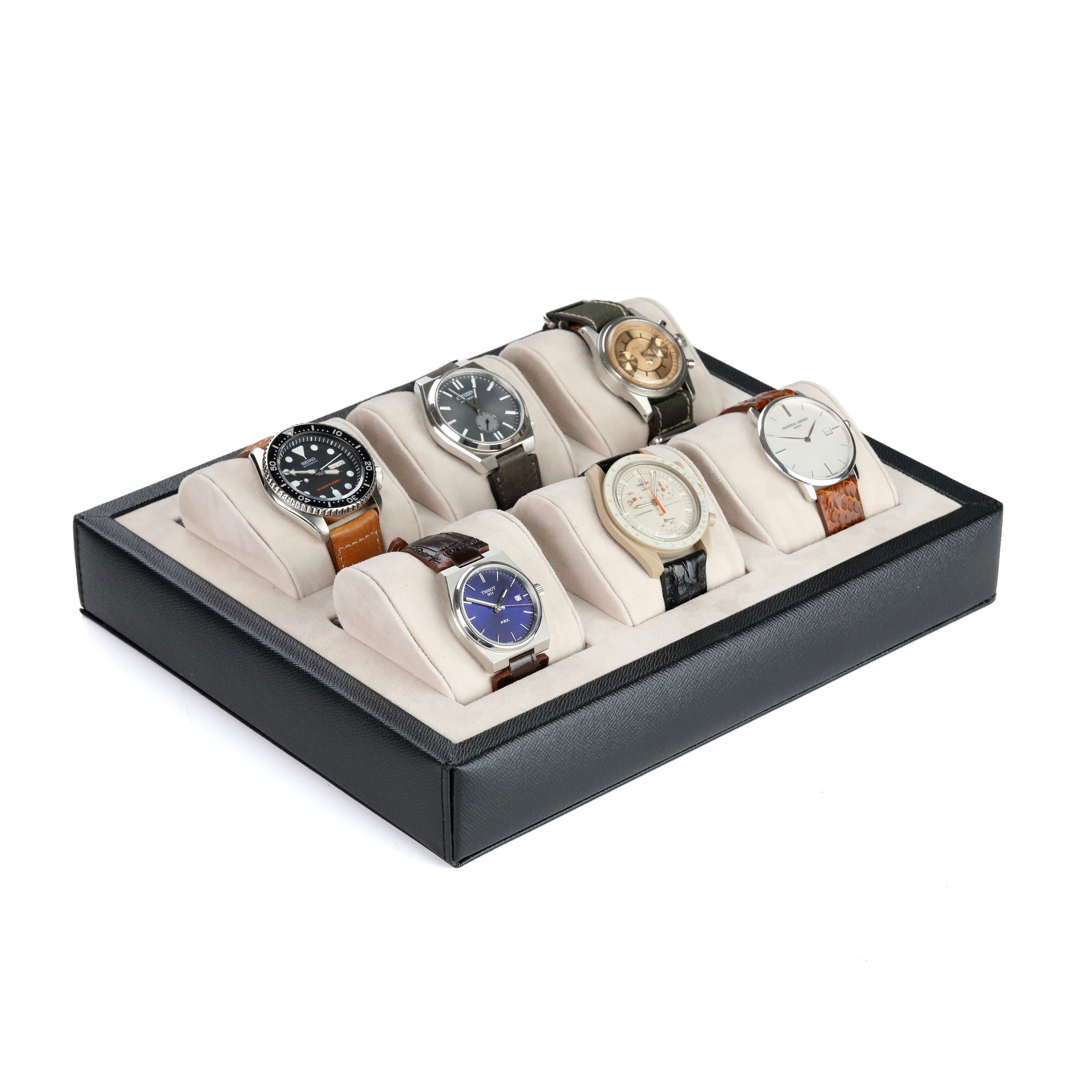 Jul Deri Saat Display Kutusu - Siyah Bej