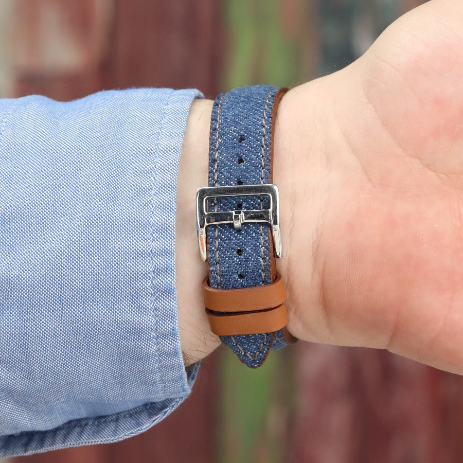 Apple Watch Deri Kordon - Lacivert Denim