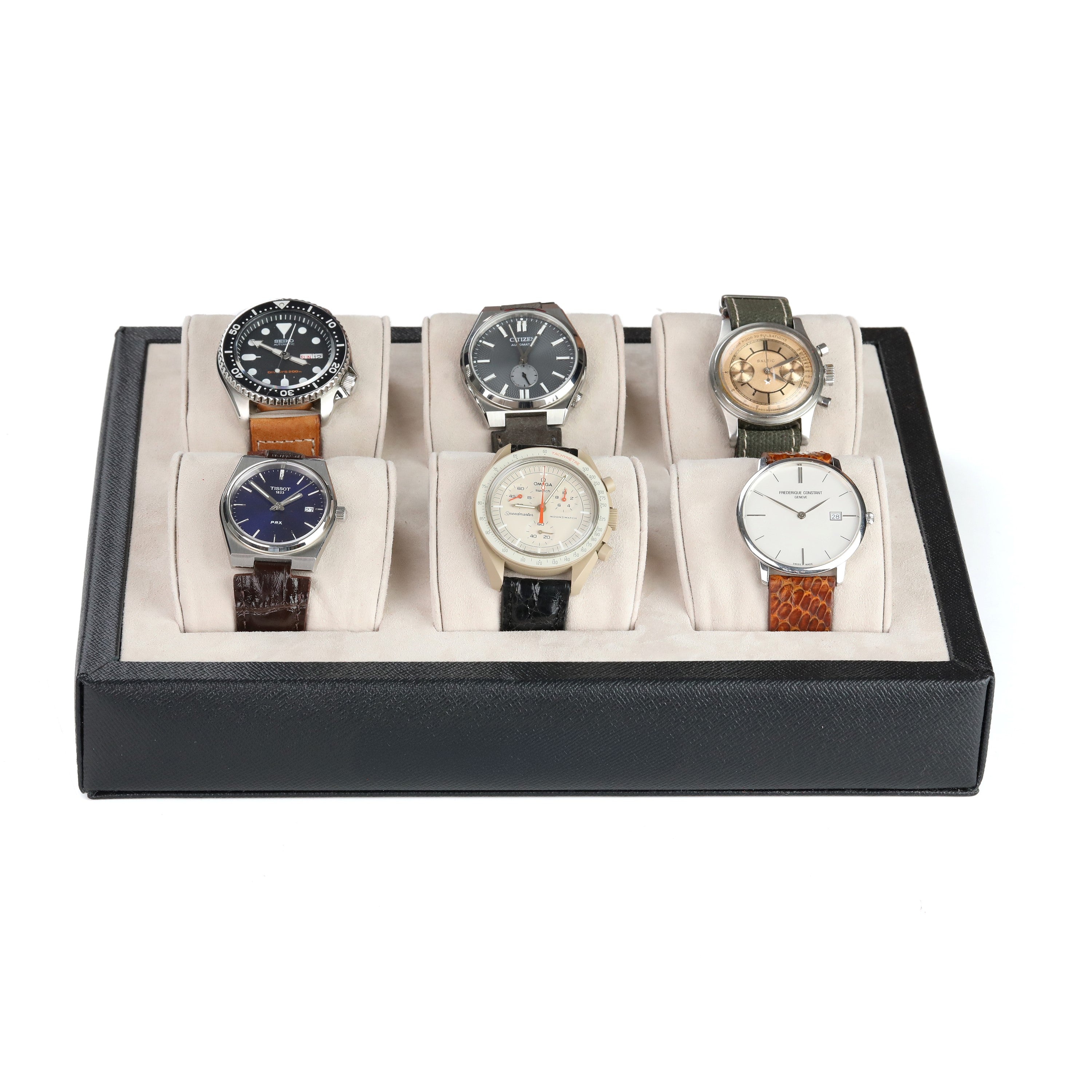 Jul Deri Saat Display Kutusu - Siyah Bej