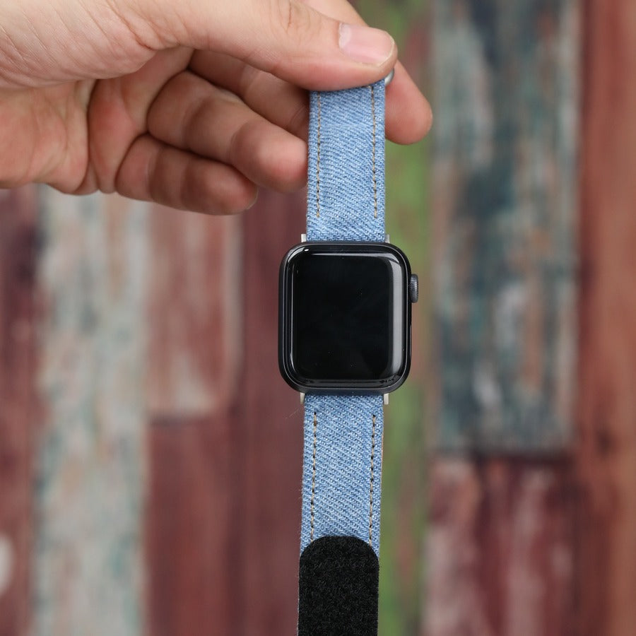Apple Watch Deri Kordon - Hibrid Mavi Denim