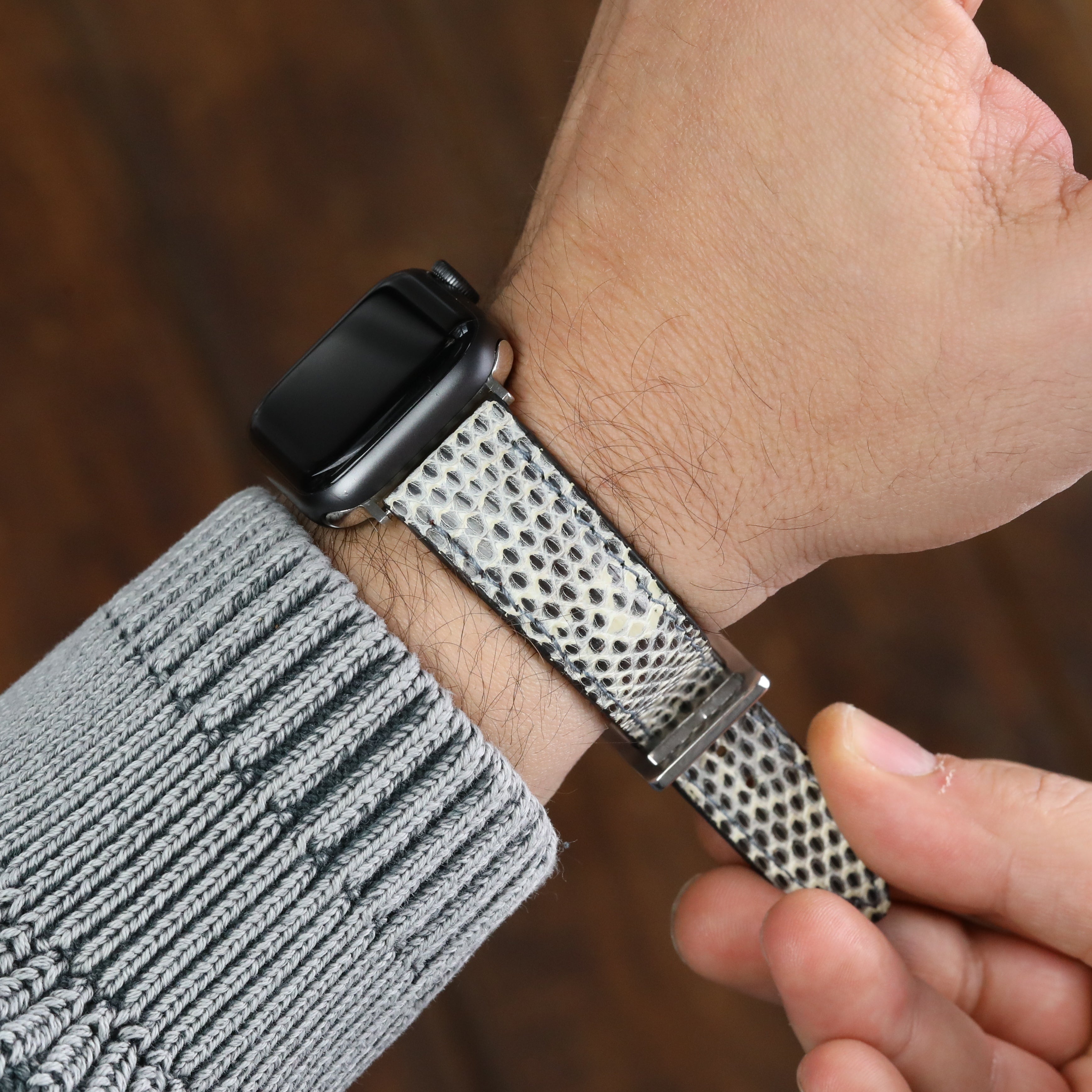 Himalaya Apple Deri Kordon - Gerçek Kertenkele Derisi