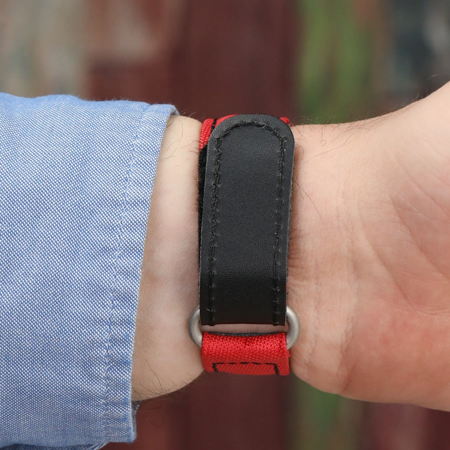 Hibrit Apple Watch Kordon - Kırmızı