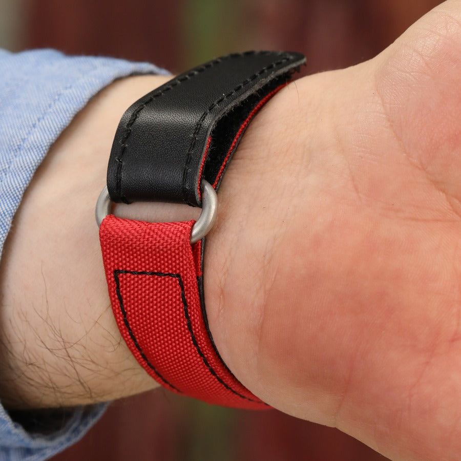 Hibrit Apple Watch Kordon - Kırmızı