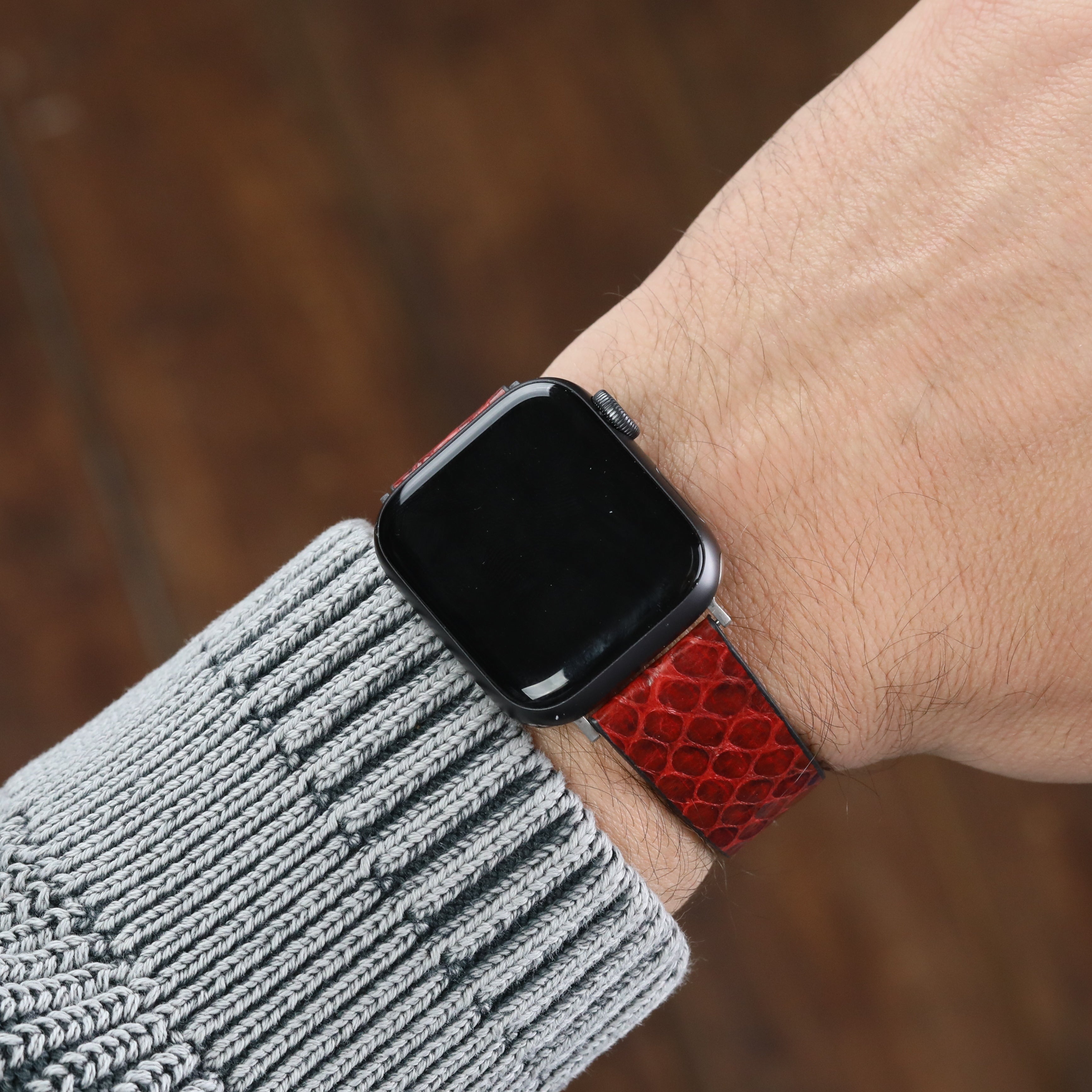 Apple Kordon - Gerçek Yılan Derisi Bordo