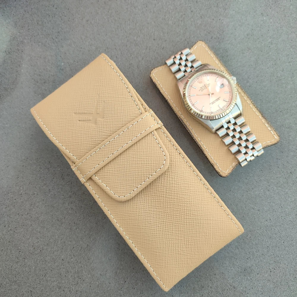 Beige Deri Saat Kesesi - ONYWATCH