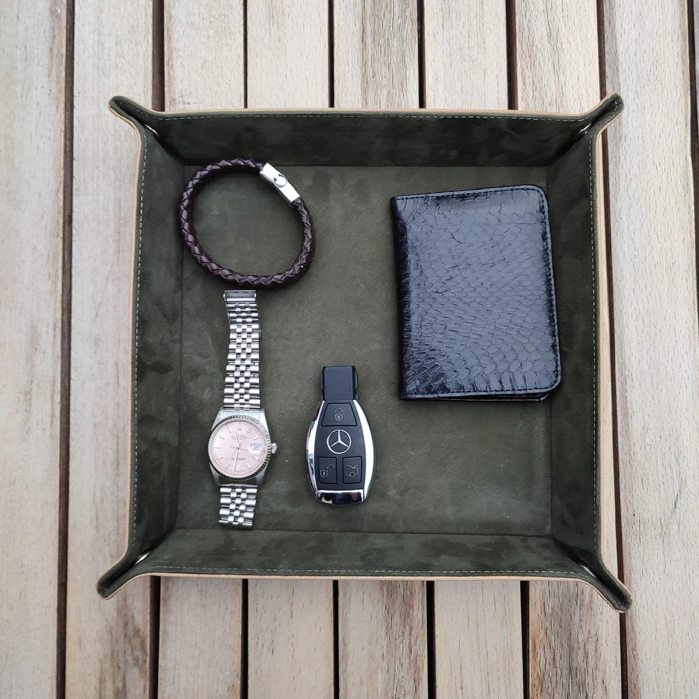 Octavia Bej Yeşil Vale Gerçek Deri Tepsi - ONYWATCH