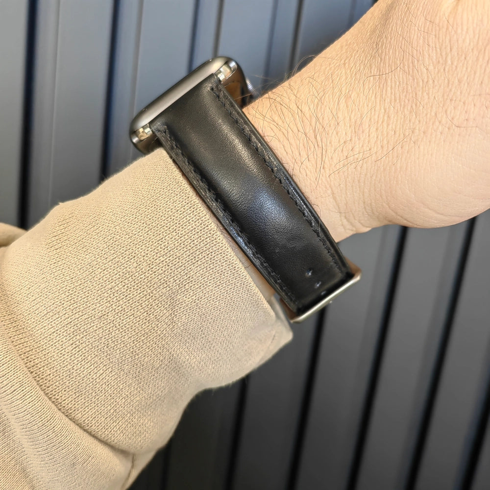 Apple Watch Deri Kordon - Siyah - ONYWATCH