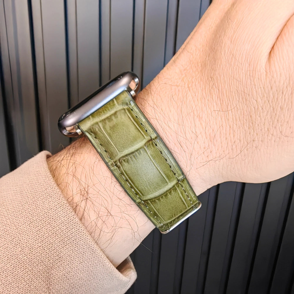 Apple Watch Deri Kordon - Yeşil - ONYWATCH