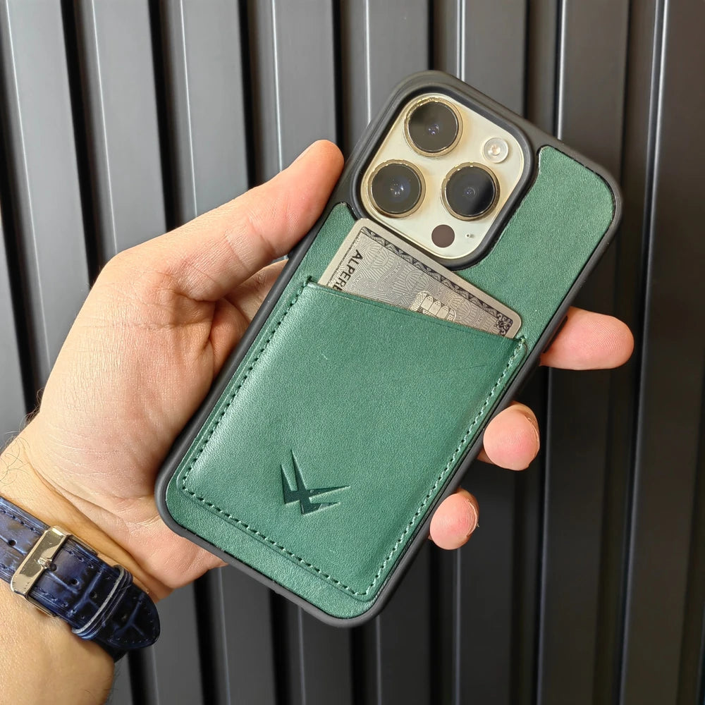 Hurley Yeşil Kartlıklı iPhone Deri Kılıf - ONYWATCH