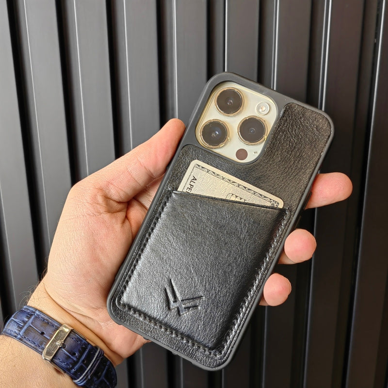 Hurley Siyah Kartlıklı İphone Deri Kılıf - ONYWATCH