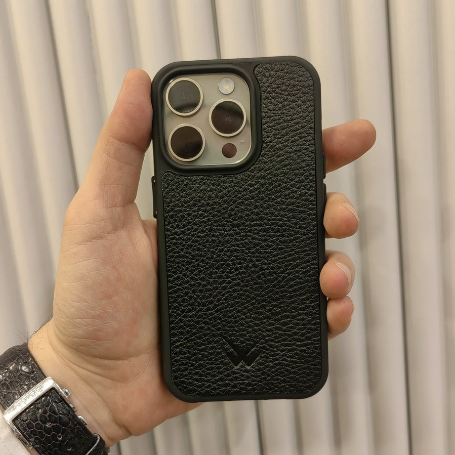 Togo Siyah iPhone Deri Kılıf - ONYWATCH
