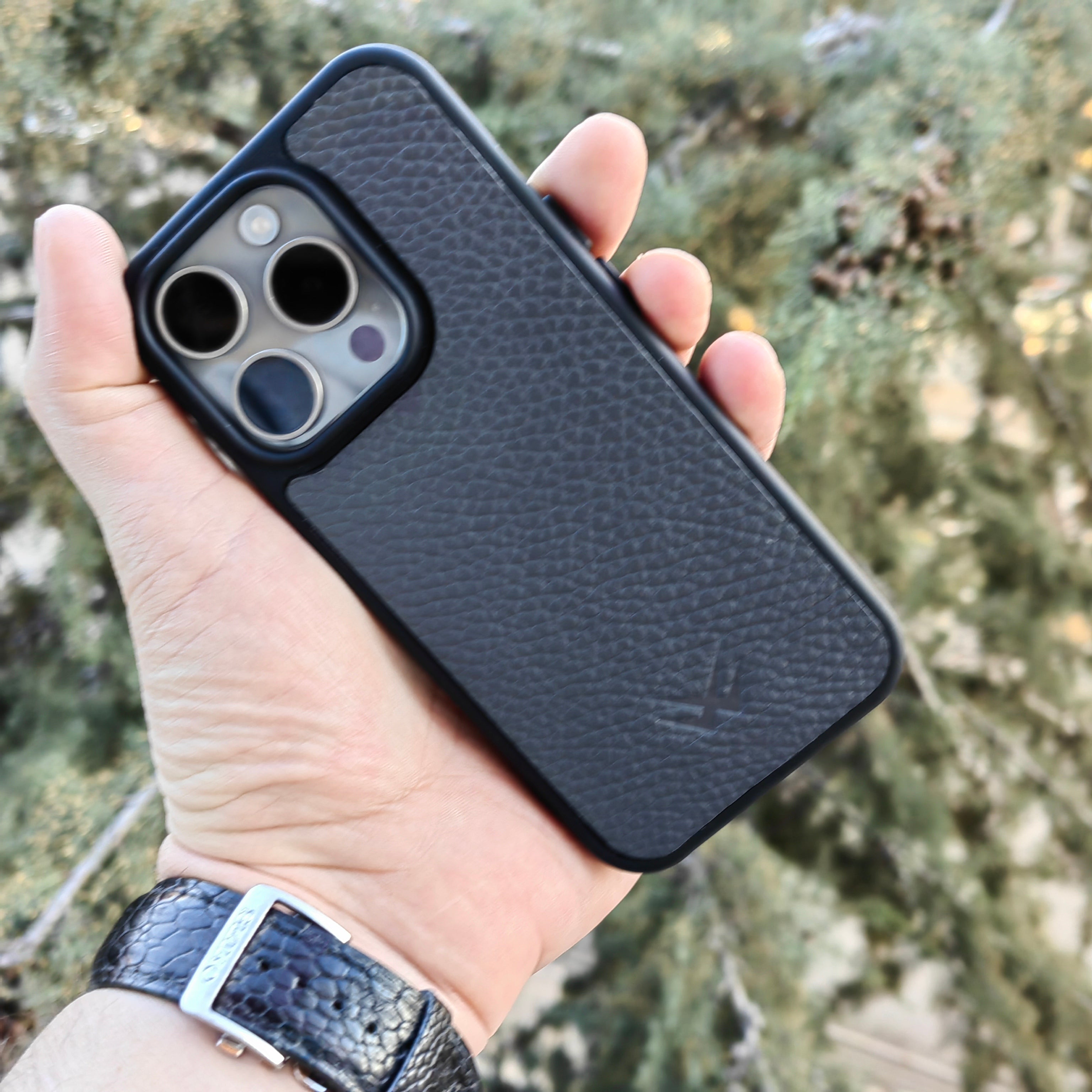 Togo Antrasit iPhone Deri Kılıf - ONYWATCH