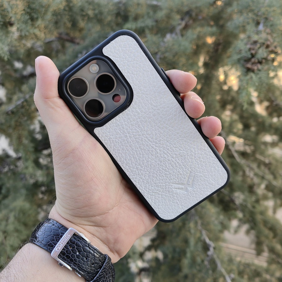 Togo Beyaz iPhone Deri Kılıf - ONYWATCH