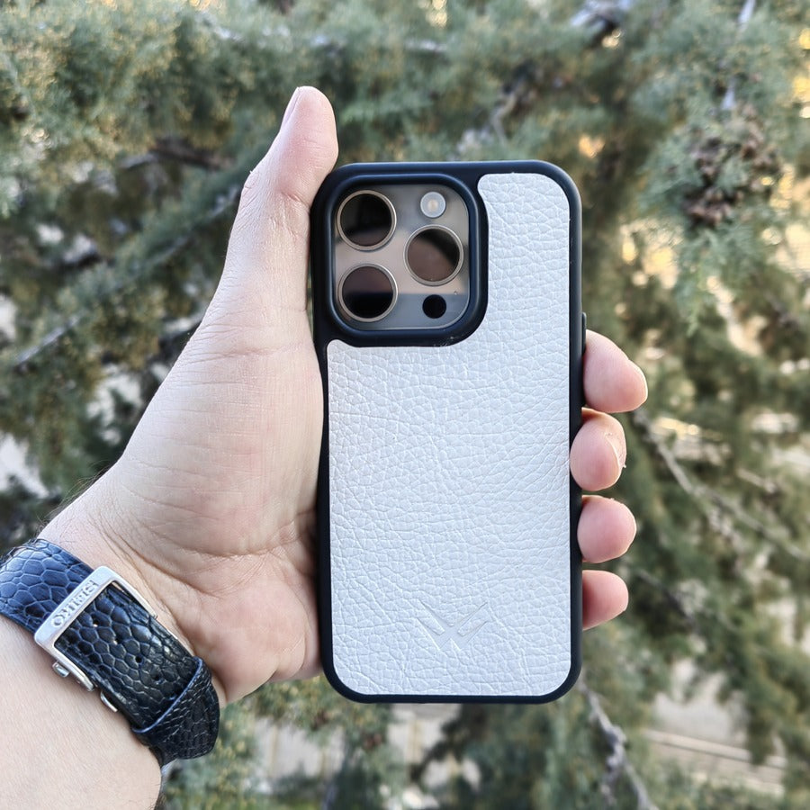 Togo Beyaz iPhone Deri Kılıf - ONYWATCH