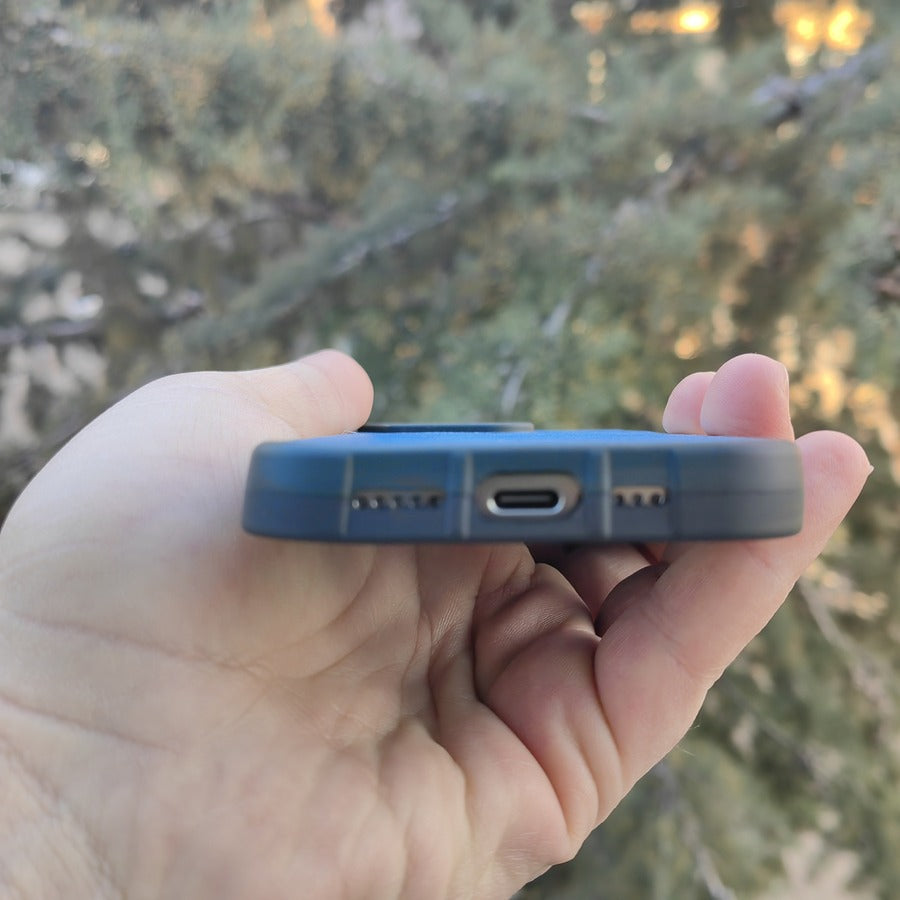 Saffiano Lacivert iPhone Deri Kılıf - ONYWATCH