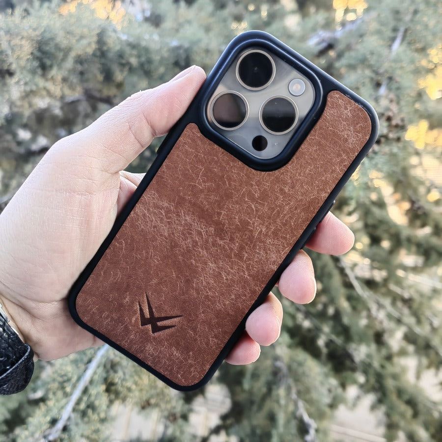 Pueblo Kahve iPhone Deri Kılıf - ONYWATCH