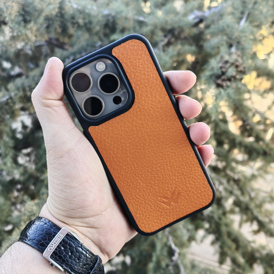 Togo Oranj iPhone Deri Kılıf - ONYWATCH