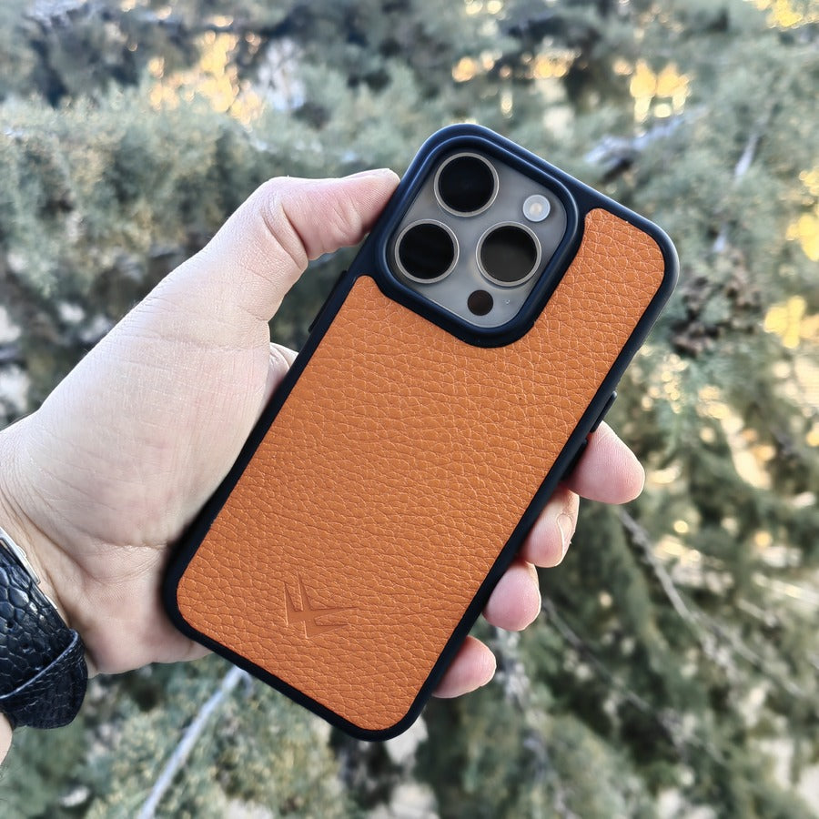 Togo Oranj iPhone Deri Kılıf - ONYWATCH