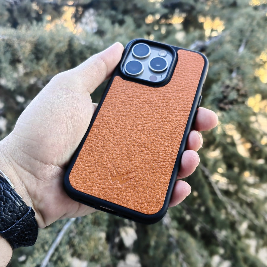 Togo Oranj iPhone Deri Kılıf - ONYWATCH