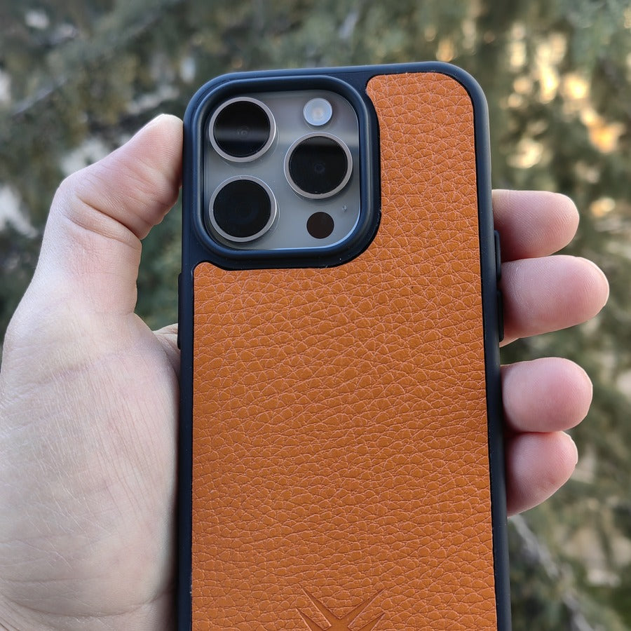 Togo Oranj iPhone Deri Kılıf - ONYWATCH