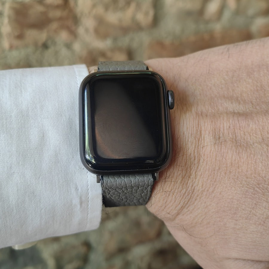 Apple Watch Deri Kordon - Togo Minimal Antrasit