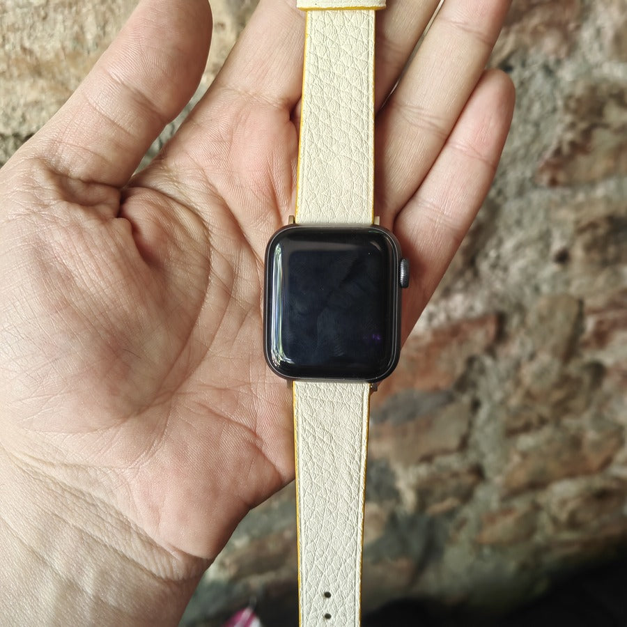 Apple Watch Deri Kordon - Togo Bej Tarçın