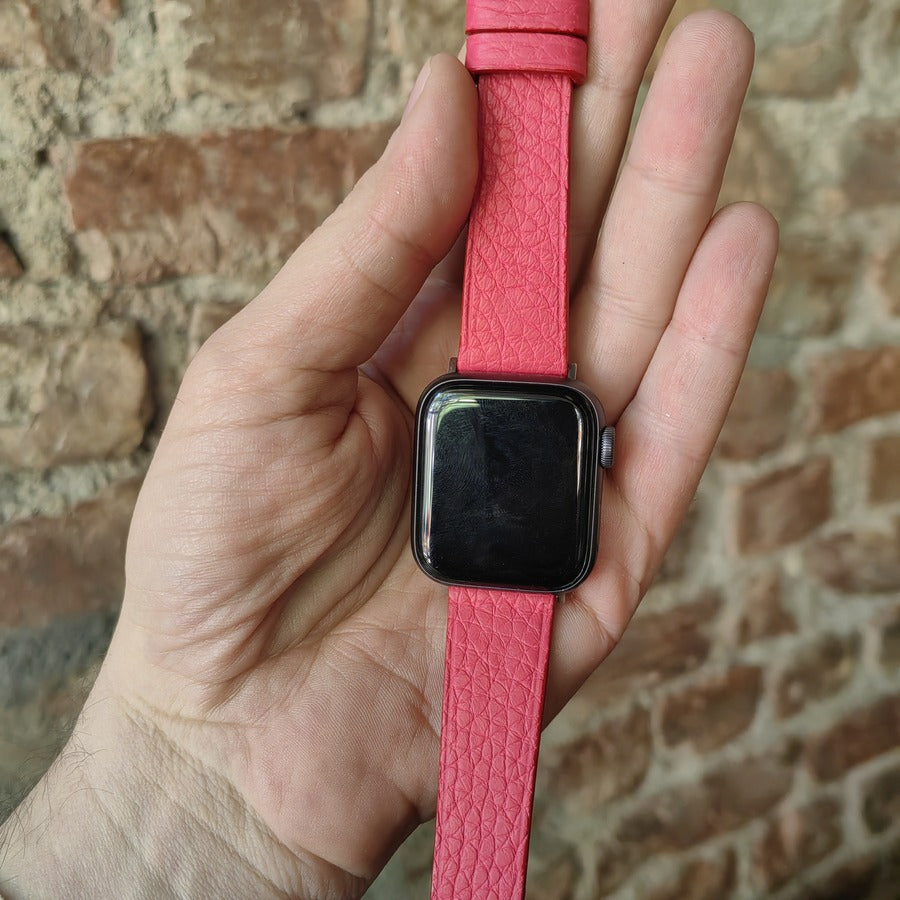 Apple Watch Deri Kordon - Togo Minimal Pembe